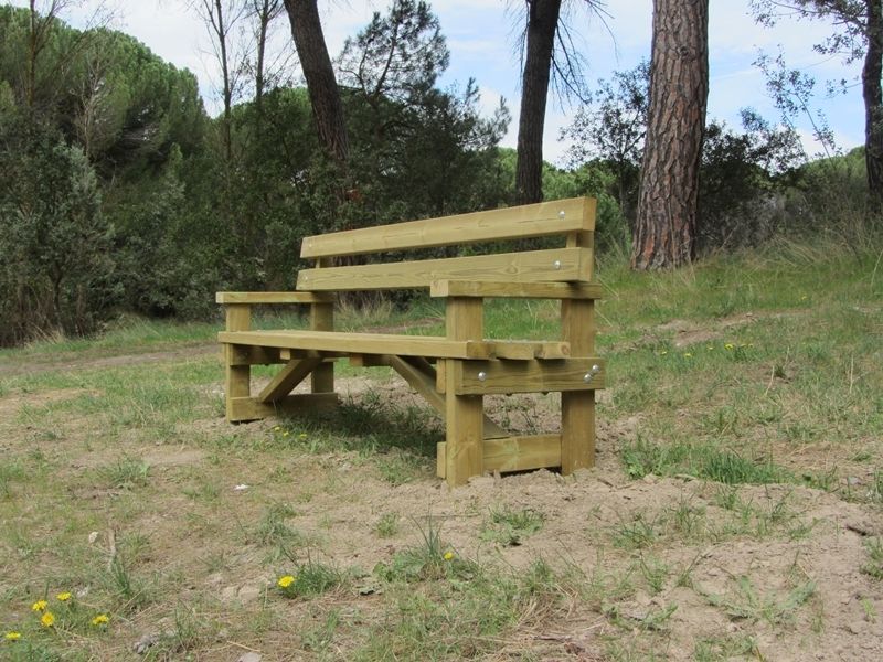 Banco caminos naturales con apoyabrazos